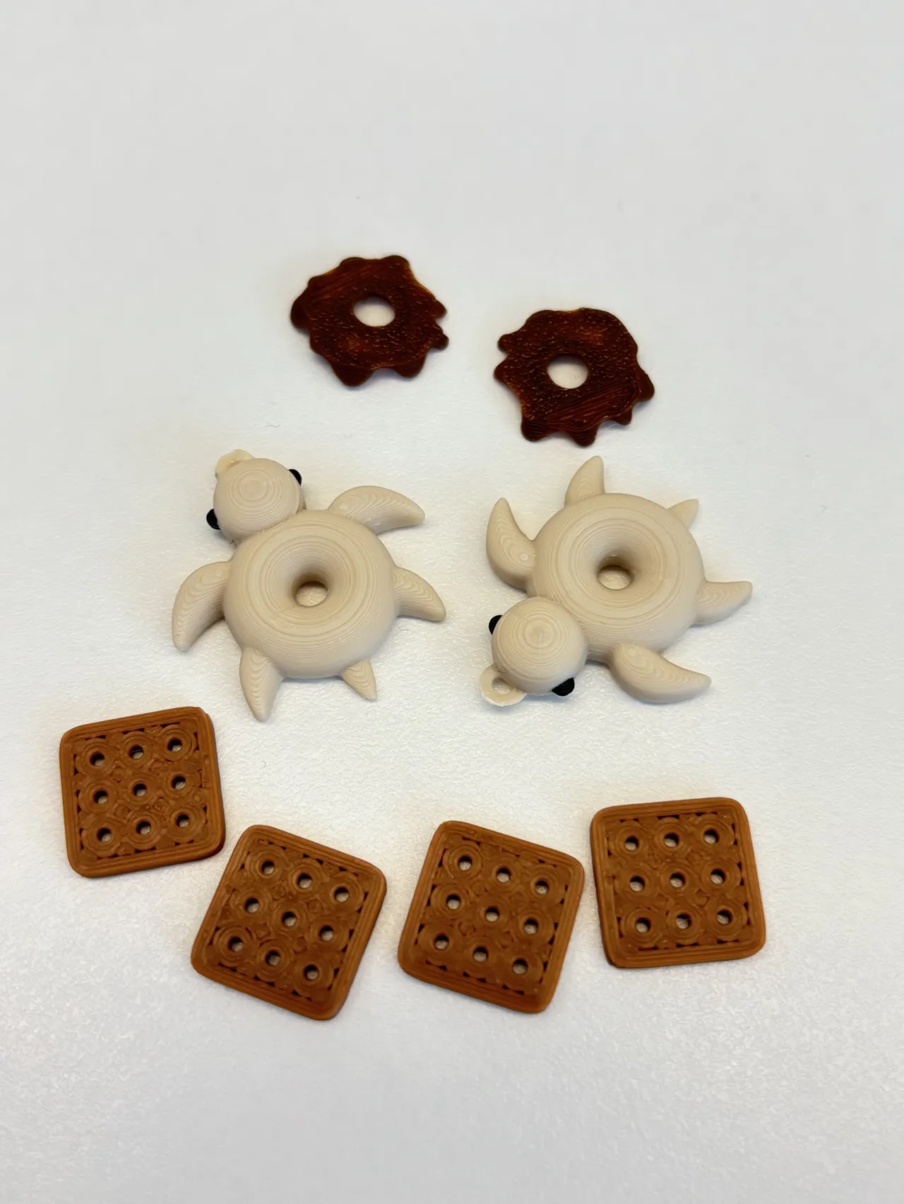 turtle donut cookie earrings view 3