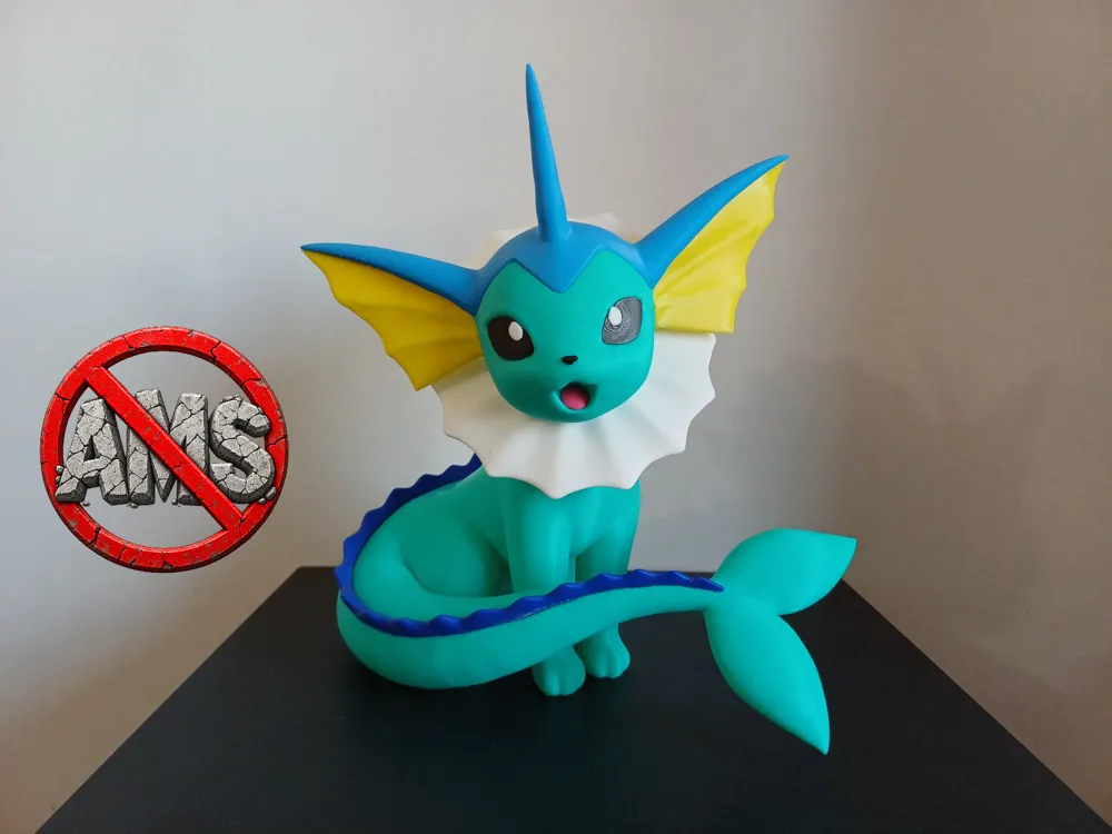 Accesorio para impresora 3D: Vaporeon (Pokémon) / NO AMS. Referencia del modelo original.