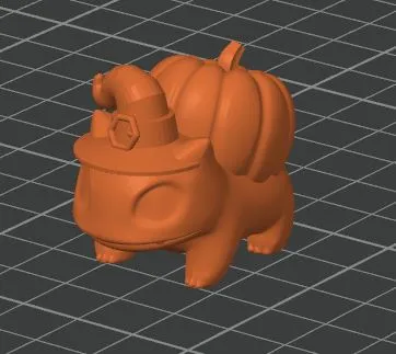 Pokemon Halloween Bulbasaur - Halloween season pumpkin on his back!