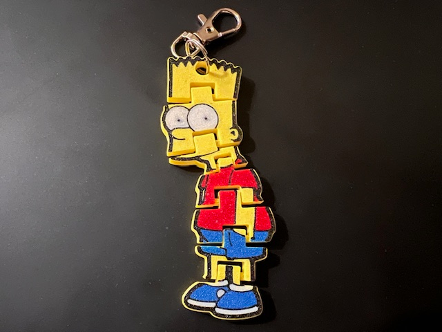 Bart Simpson Flexi Key/Bag Chain