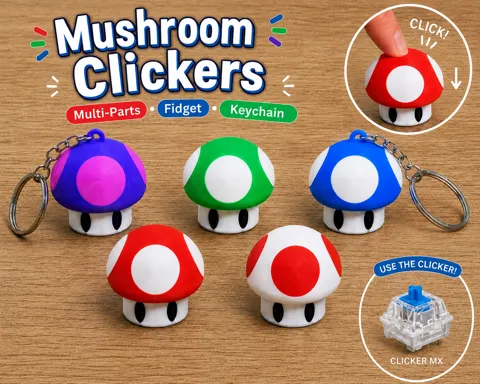 Champignon Mario Porte-clés sans AMS view 3