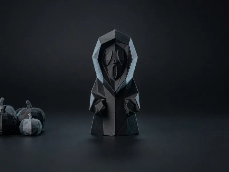 Low-Poly Ghostface(Scream)- Single Color&AMS Ready