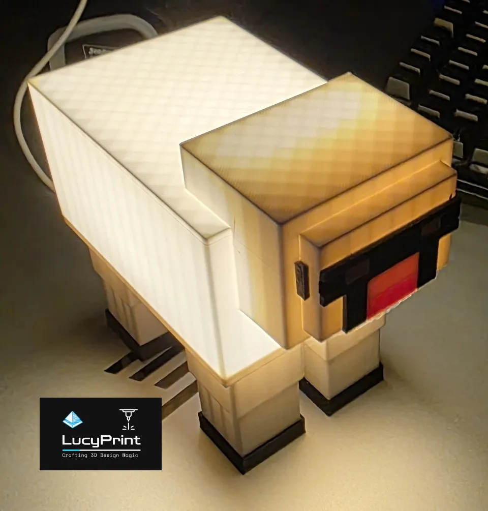 Minecraft Lightbox Minecraft Sheep 3D Lightbox by LucyPrint - MakerWorld