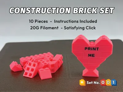 Starblocks "Be Mine"  Valentine's Candy Heart Set