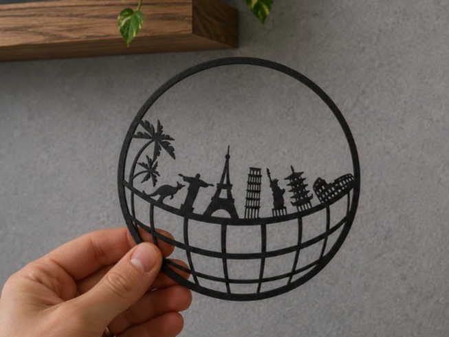 World Landmarks Globe 