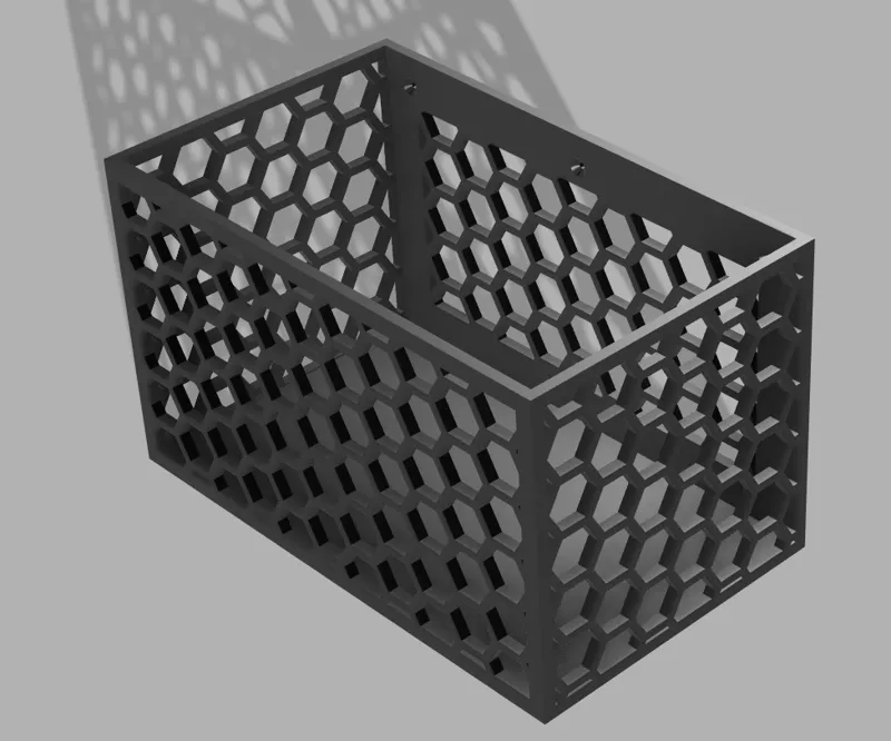 Wall mountable Hex crate