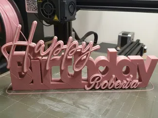 Placa de aniversário personalizada