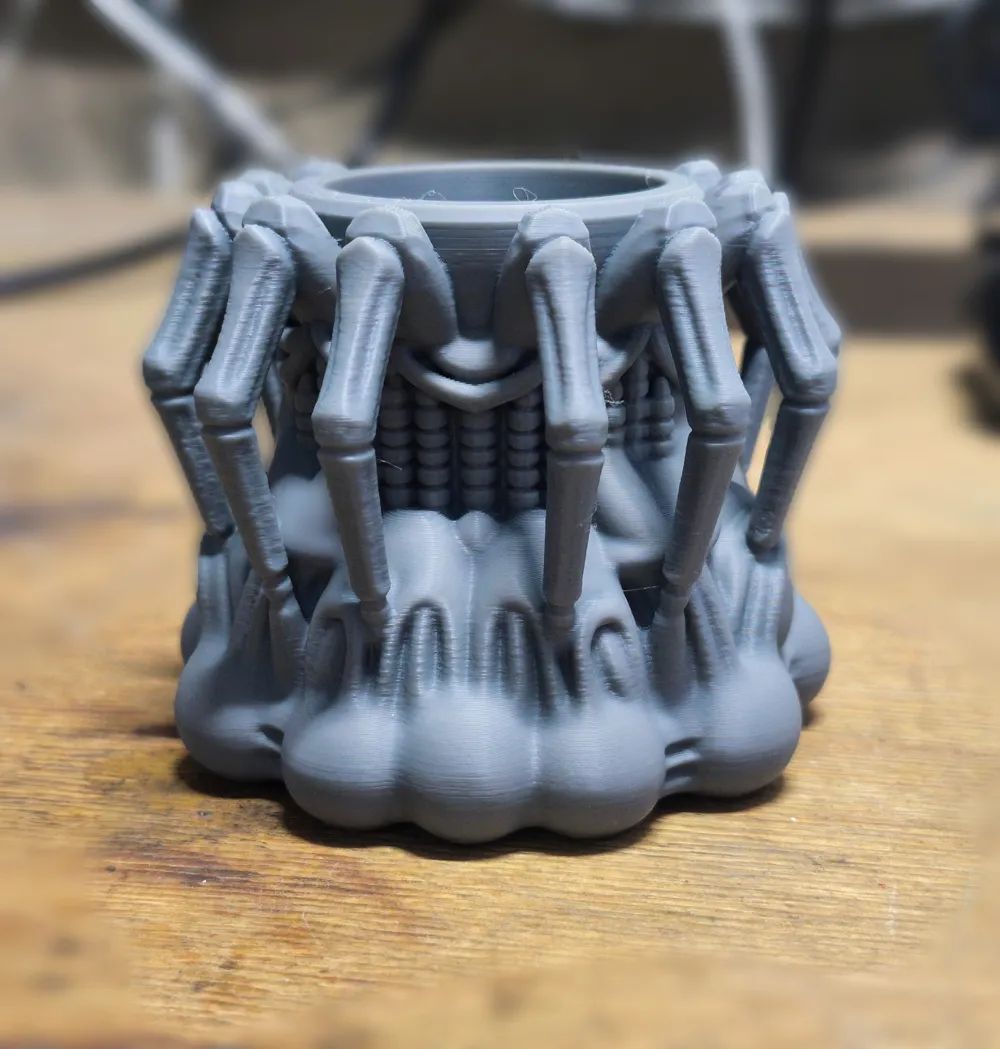 Alien-Inspired Hive Nest LED Tea Light Holder - Free 3D Print Model ...