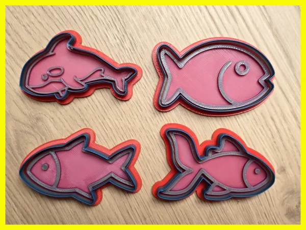 Emporte-pièces et tampons poisson pour pâte à modeler