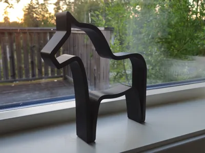 Minimalist Dala Horse Silhouette