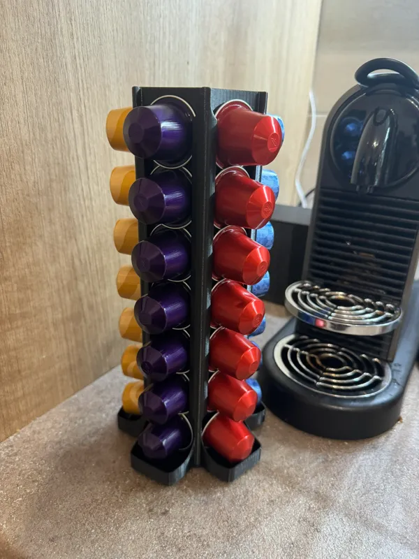 Tourelle rotative pour capsules de café