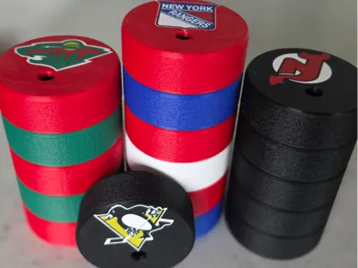 Hockey Puck Stack Can Coozie