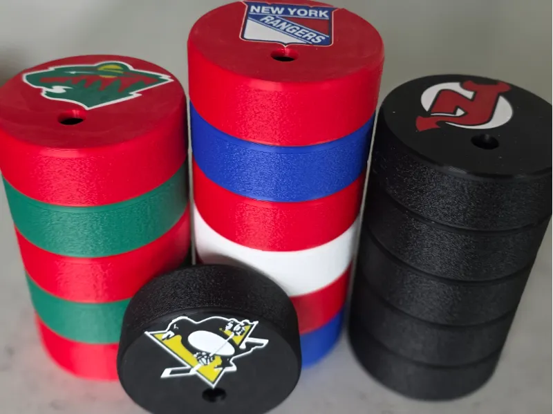Hockey Puck Stack Can Coozie