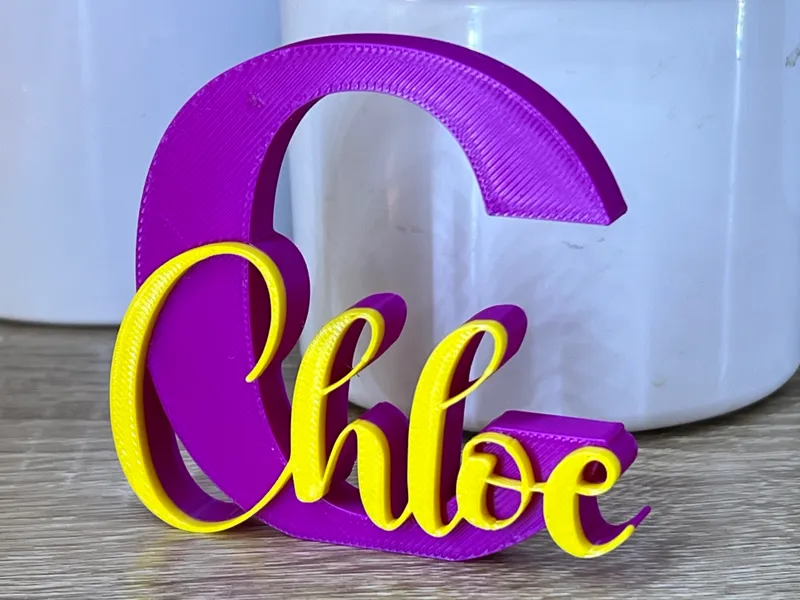 CHLOE Name Ornament Initial Nameplate Sign