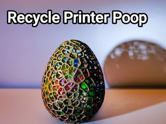 Voronoi Deko Ei - Platz für Drucker Poop
