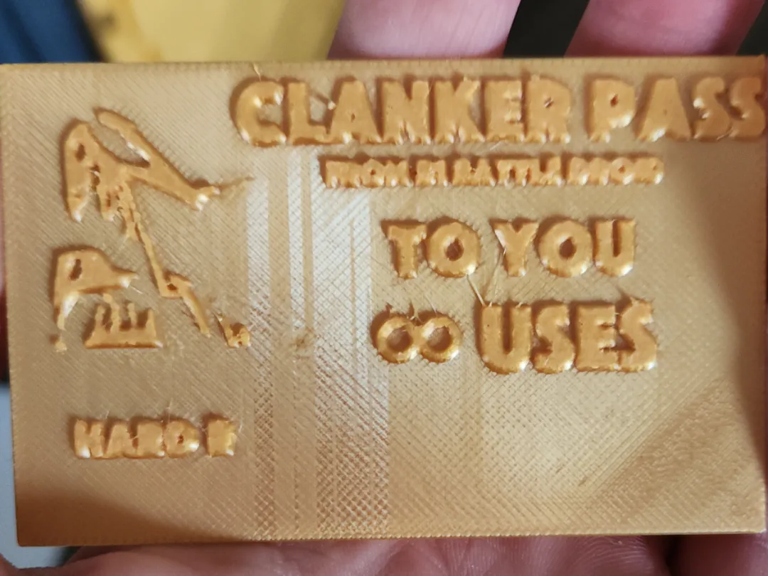 Carte Clanker Pass Star Wars