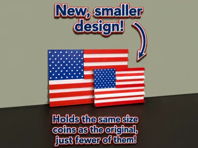 USA Flag Challenge Coin Wall Hanger - Smaller
