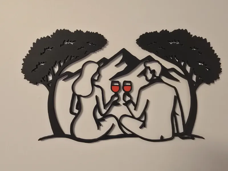 Wandbild Natur Paar Wein