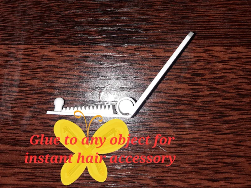 small glue on hair barrette clip