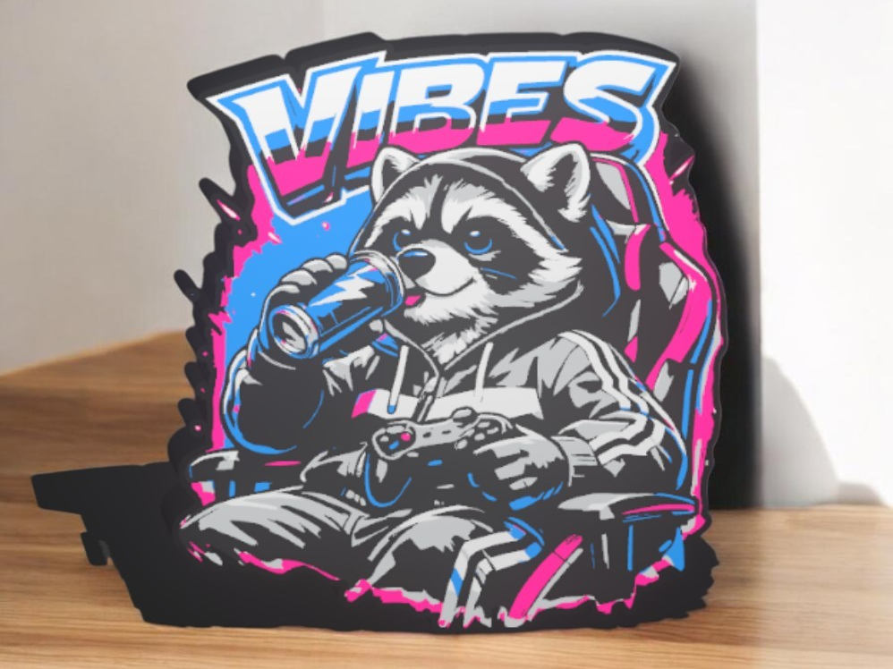 gaming racoon lightbox