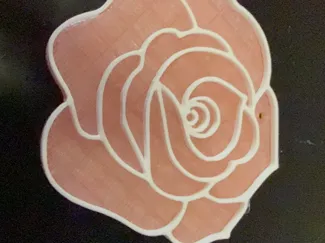 Simple Rose Keychain using Keyhole