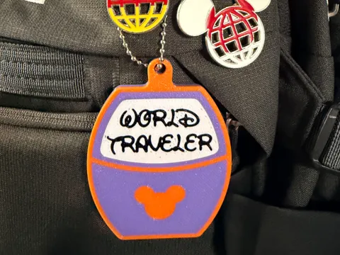 Llavero: Disney's Skyliner Figment Bag Charm / Keychain — referencia de MakerWorld
