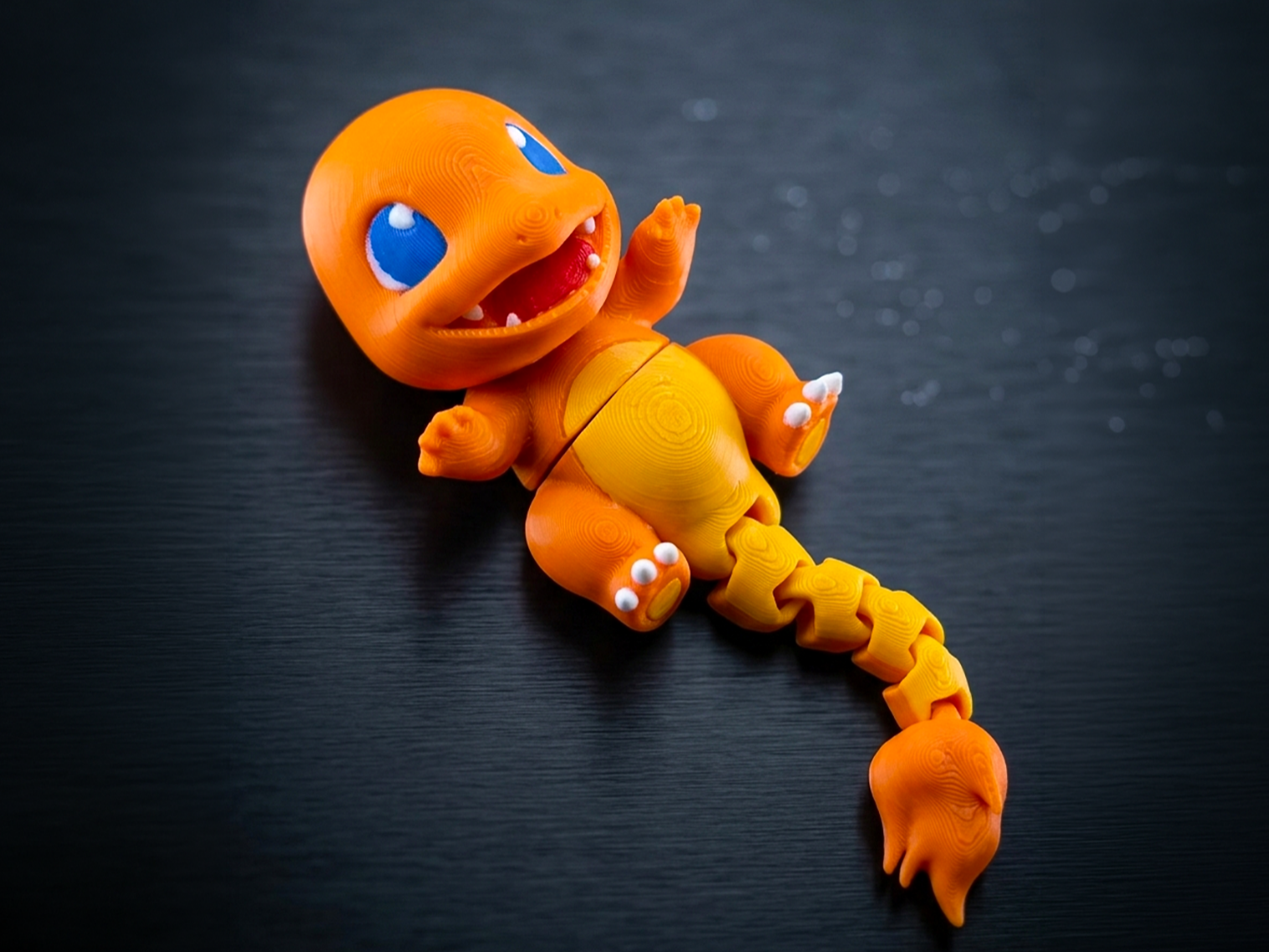 Articulated Charmander Dragon Keychain