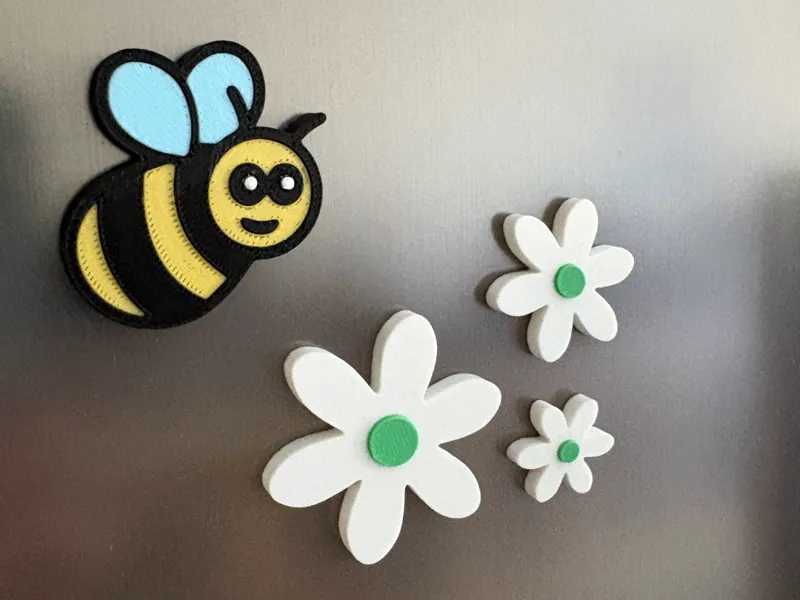 Flower fridget magnets