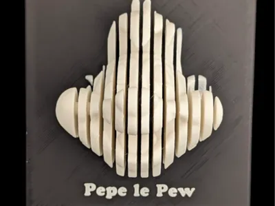 Layered art Pepe le Pew