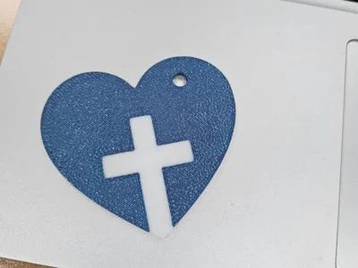 Christian Heart Keyring