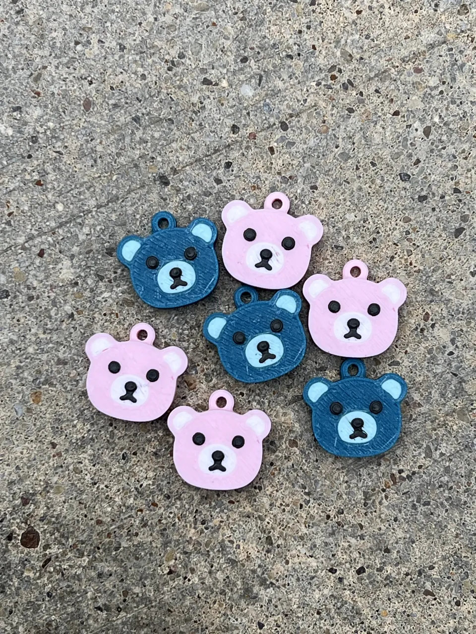 Cute Bear Charms for Jewelry, Earrings Quick Print view 3