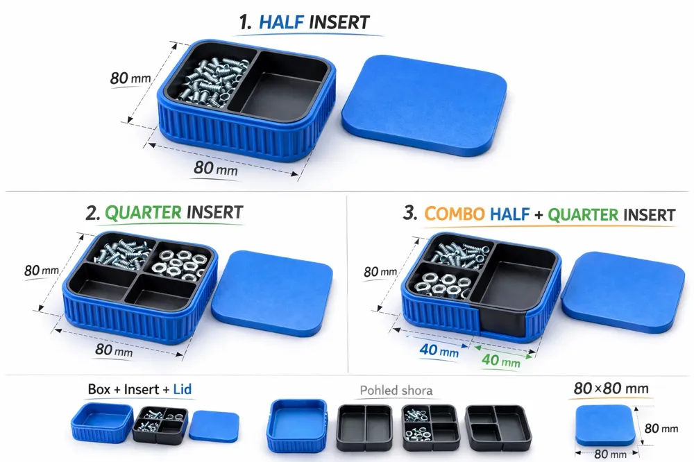 Extendable 3d Box Modular Stackable Storage box M 160x160x40 w/ Lid - Free 3D Print Model ...