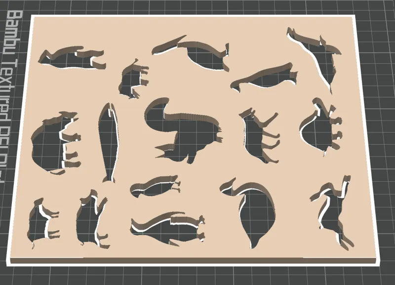 Animals normograph for children's drawing