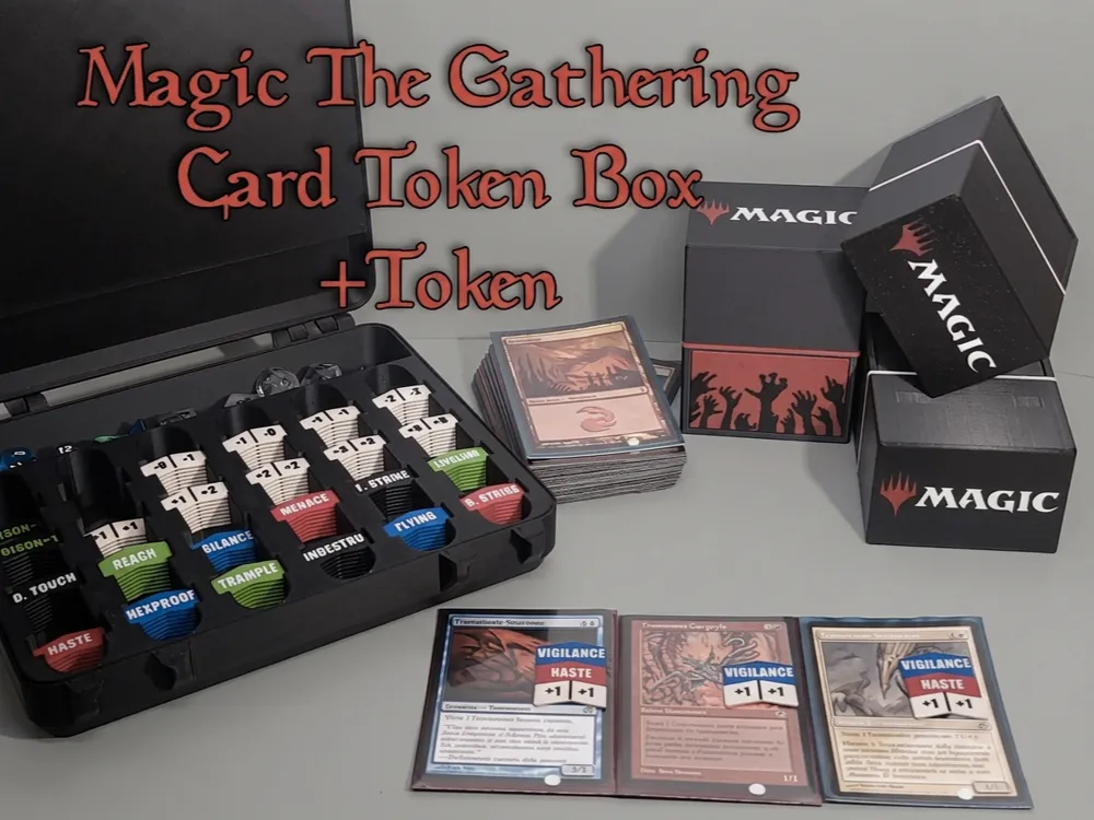 Magic The Gathering Card Token Box +Token - Free 3D Print Model ...