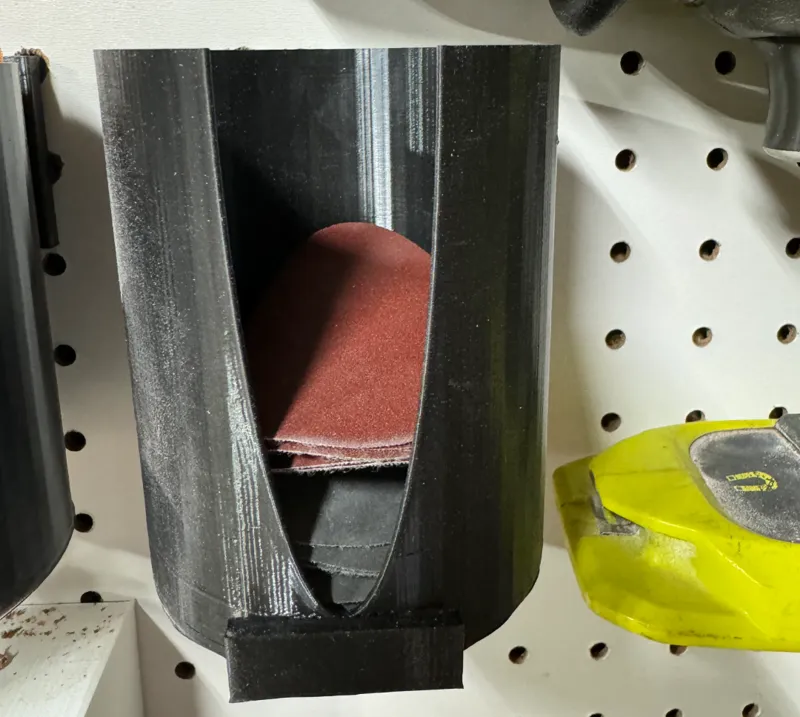 3 inch Circular Sanding Holder with Pegboard Mount