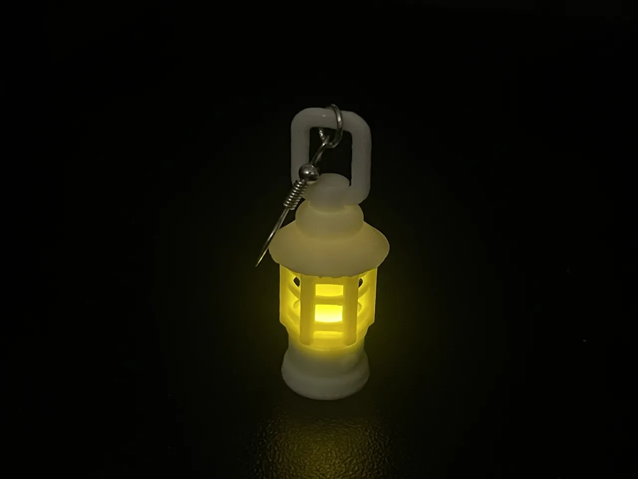Christmas Winter Glowing Lantern LED earring V2 view 3