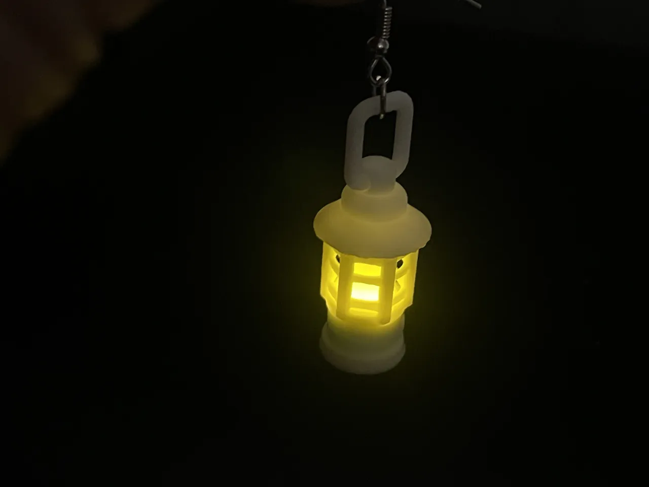 Christmas Winter Glowing Lantern LED earring V2 view 2
