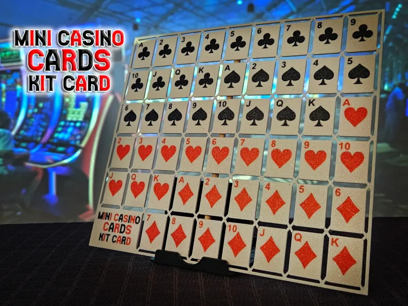 Mini casino cards kit card