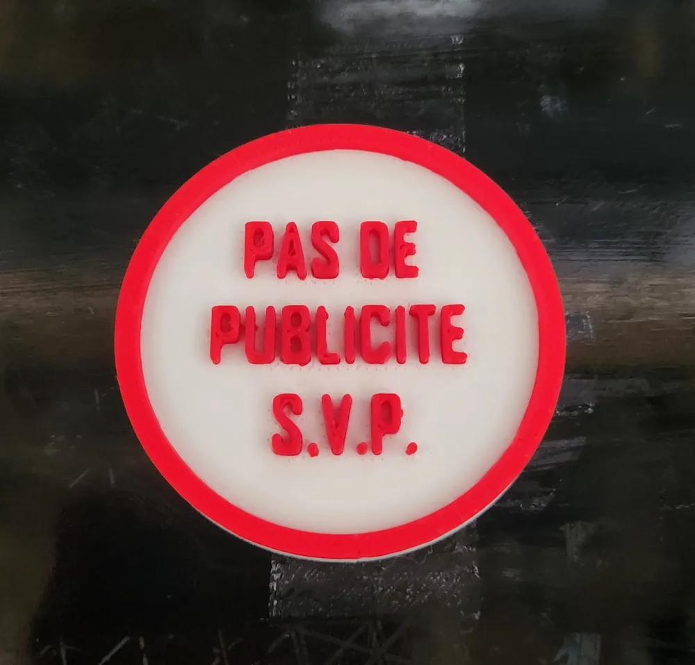 NO ADVERTISING STICKER - Free 3D Print Model - MakerWorld