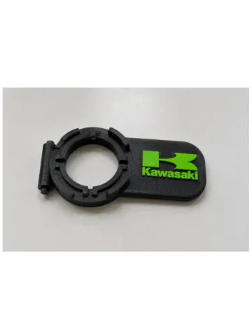 Letrero o emblema decorativo: Leva Quad Lock con logo KAWASAKI — vista de referencia 2