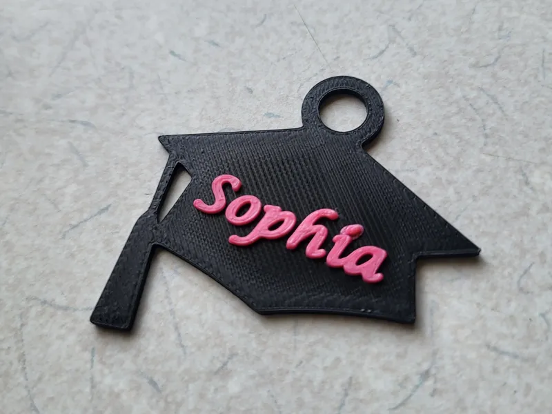 GRADUATION CAP DECORATION(NO AMS) CUSTOM NAME