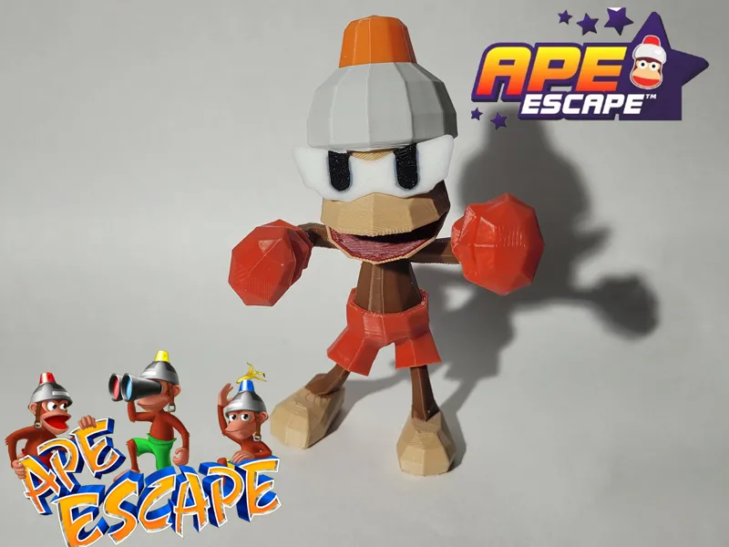 Ape Escape Red Shorts Pipo Monkey (Low-Poly)