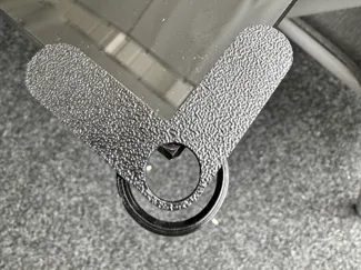 Corner protection for a 5 mm glass table