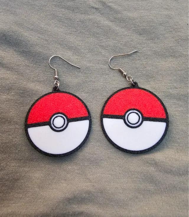 Pokeball Earrings - Multicolor