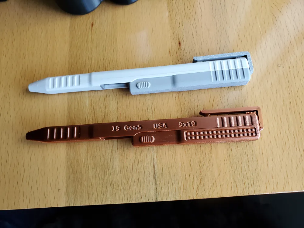 Pen Without Spring Original Thin Slide Action Pen, (2 springs) - Free 3D Print Model ...