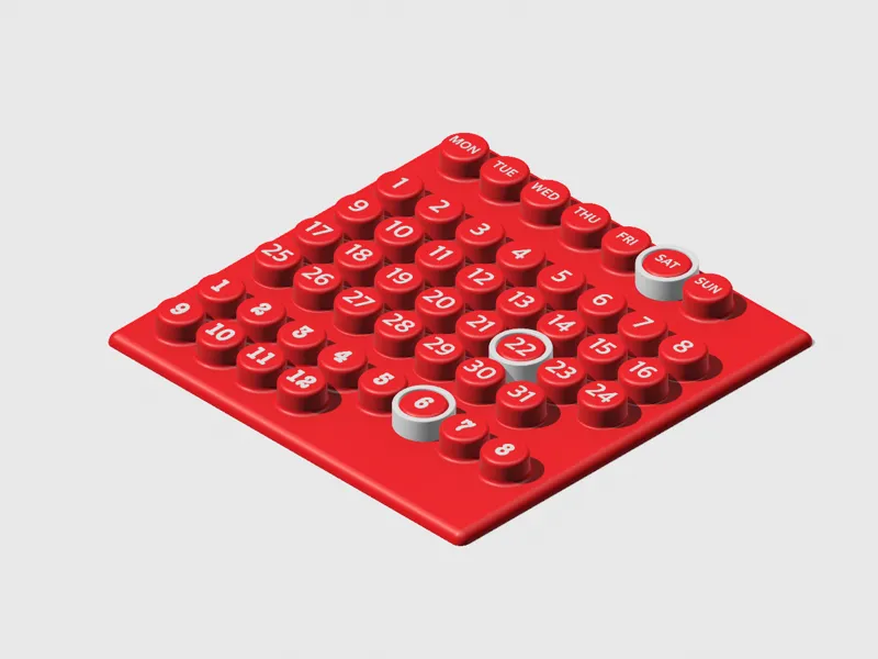 Magnetic dnative calendar
