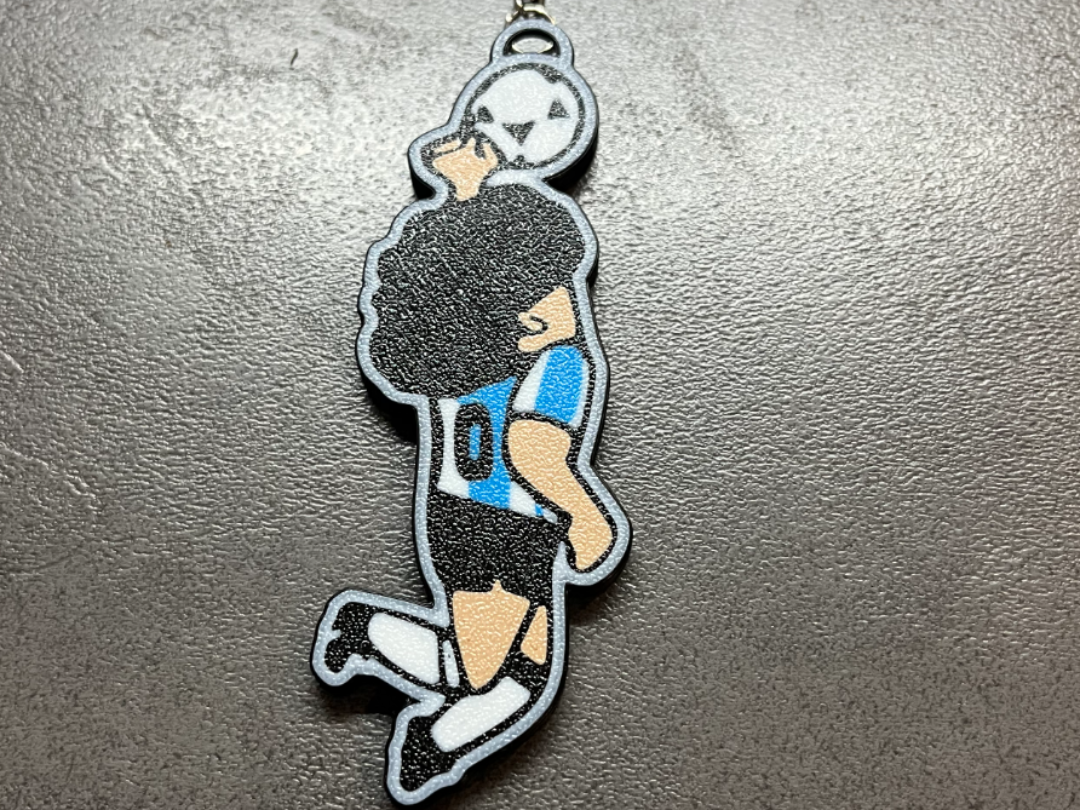 Llavero Mano de Dios Maradona impreso en 3D
