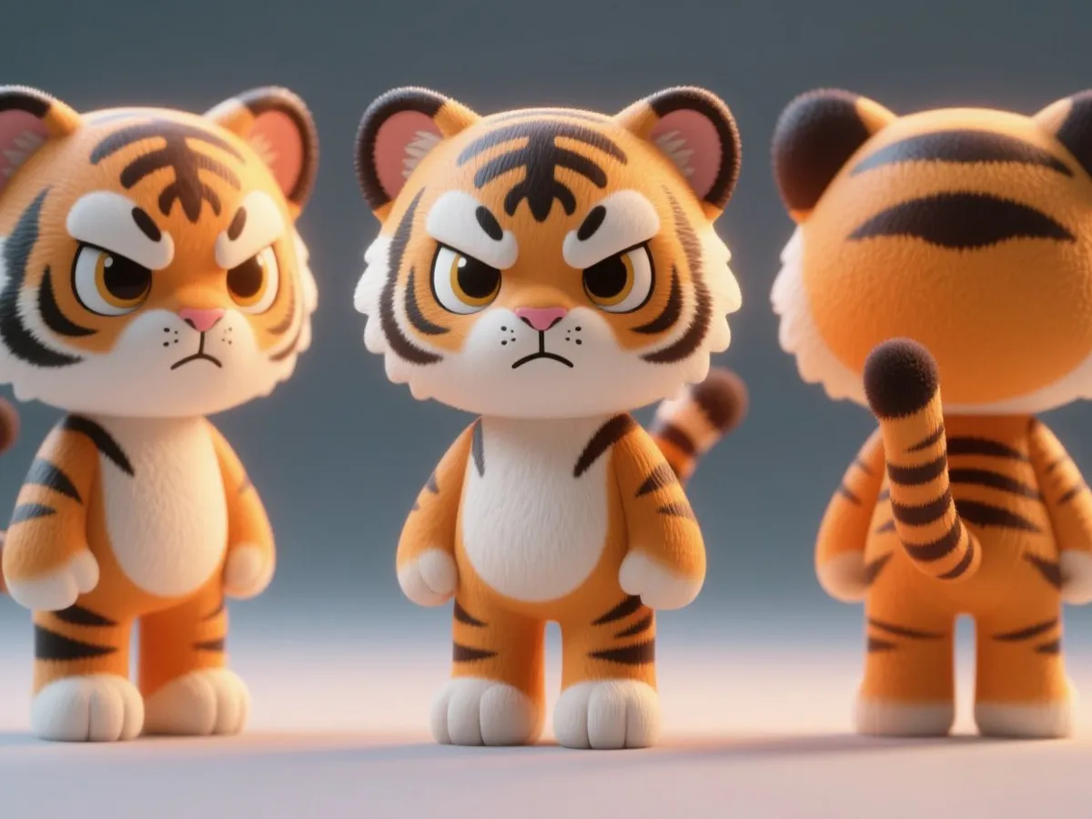 Figurine tigre en colère