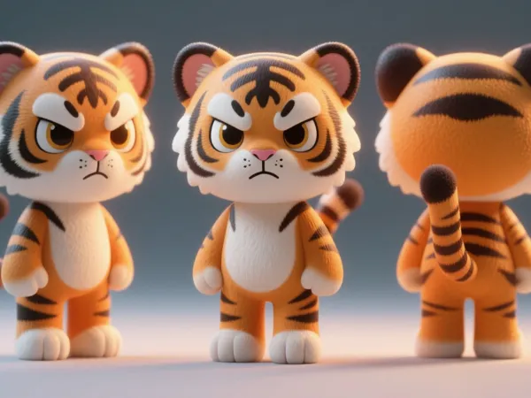 Figurine tigre en colère