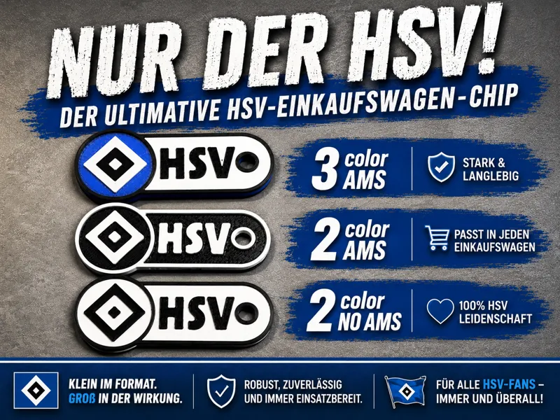 HSV Hamburger SV Einkaufswagenchip AMS/No AMS